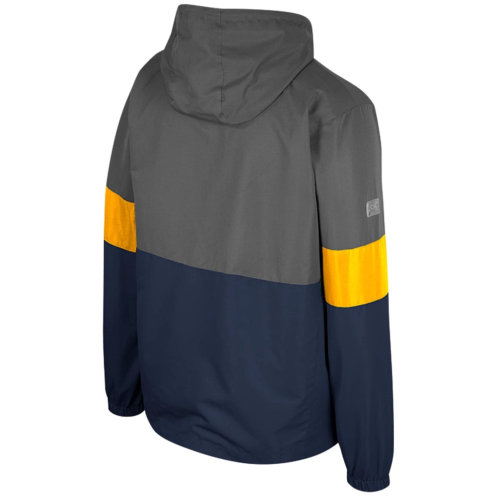 Veste entièrement zippée Colosseum Charcoal West Virginia Mountaineers Miles pour hommes