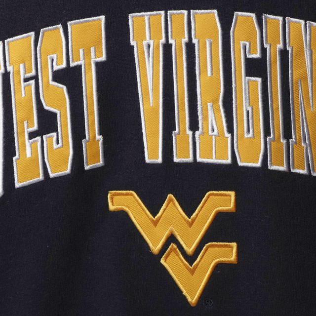 Colosseum Navy West Virginia Mountaineers Sweat-shirt à col rond et logo pour homme