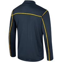 Men's Colosseum Navy West Virginia Mountaineers Cameron Quarter-Zip Windshirt