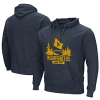 Men's Colosseum Navy West Virginia Mountaineers Fan Pullover Hoodie