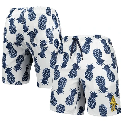Colosseum White West Virginia Mountaineers Pineapples Short de bain pour homme