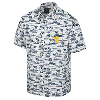 Men's Colosseum White West Virginia Mountaineers Spontaneous is Romantic Camp Button-Up Shirt