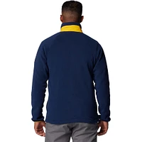 Men's Columbia  Navy West Virginia Mountaineers Flanker IV Fleece Raglan Full-Zip Jacket