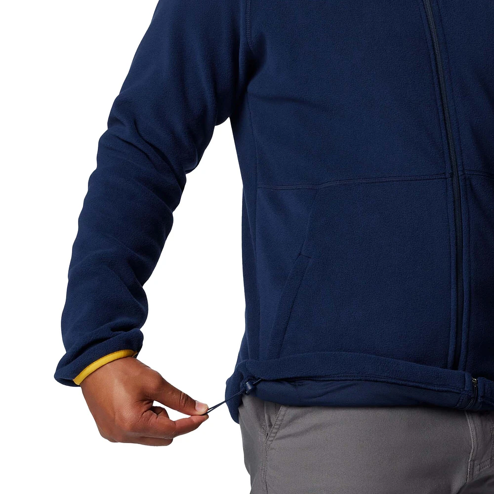 Men's Columbia  Navy West Virginia Mountaineers Flanker IV Fleece Raglan Full-Zip Jacket
