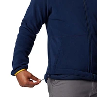 Men's Columbia  Navy West Virginia Mountaineers Flanker IV Fleece Raglan Full-Zip Jacket