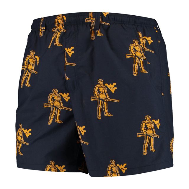 Columbia Navy West Virginia Mountaineers PFG Backcast II Omni-Shade Short hybride pour homme