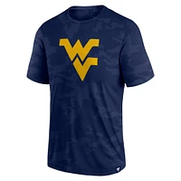 Men's Fanatics  Navy West Virginia Mountaineers Camo Logo T-Shirt