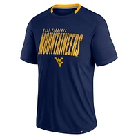 Men's Fanatics Navy West Virginia Mountaineers Defender Fade Slant T-Shirt