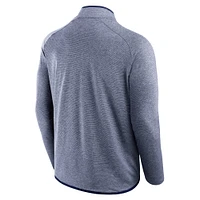Men's Fanatics Navy West Virginia Mountaineers Mock Neck Half-Zip Pullover Jacket