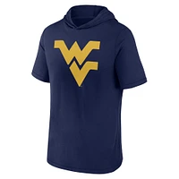 Men's Fanatics  Navy West Virginia Mountaineers Primary Logo Hoodie T-Shirt
