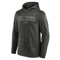 Men's Fanatics Olive West Virginia Mountaineers OHT Military Appreciation Guardian Pullover Hoodie