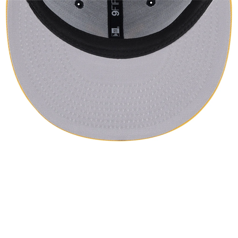 Men's New Era Navy/Gold West Virginia Mountaineers Two-Tone 9FIFTY Snapback Hat