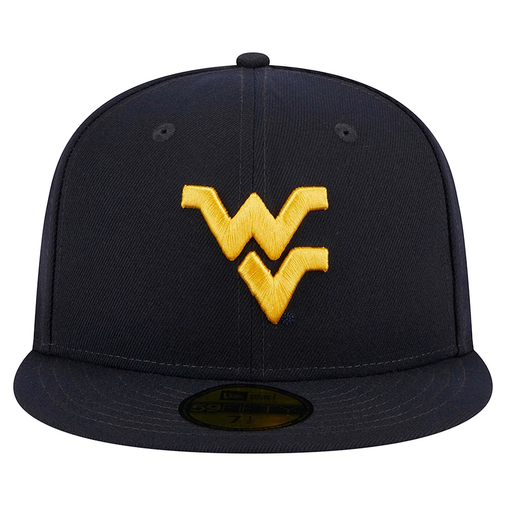 Men's New Era Navy West Virginia Mountaineers 59FIFTY Fitted Hat