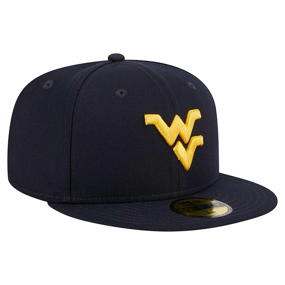 Men's New Era Navy West Virginia Mountaineers 59FIFTY Fitted Hat