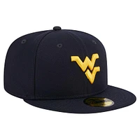 Men's New Era Navy West Virginia Mountaineers 59FIFTY Fitted Hat