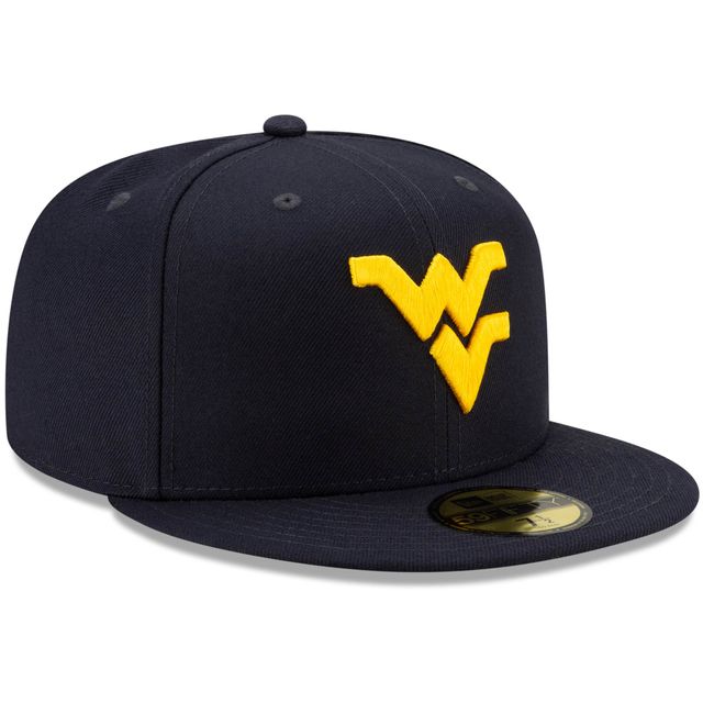 Casquette ajustée basique 59FIFTY Team New Era pour hommes, bleu marine, West Virginia Mountaineers