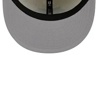 Men's New Era Stone/Gray West Virginia Mountaineers Chrome & Concrete 59FIFTY Fitted Hat