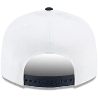 Men's New Era White/Navy West Virginia Mountaineers Two-Tone Side Script 9FIFTY Snapback Hat