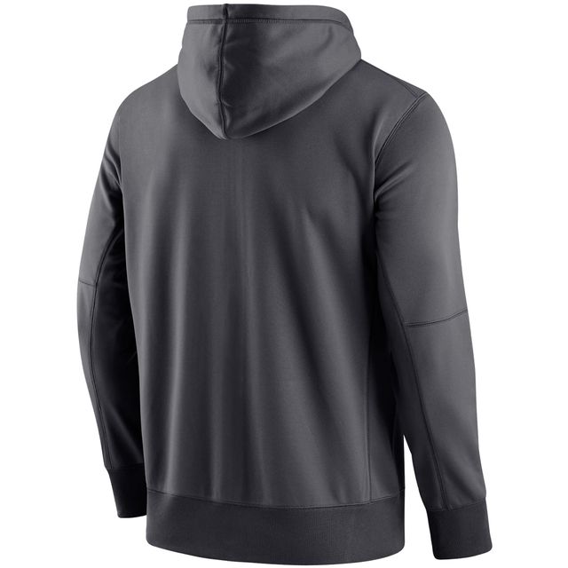 Sweat à capuche zippé Performance Nike West Virginia Mountaineers pour homme avec logo anthracite