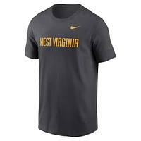 Men's Nike Anthracite West Virginia Mountaineers Primetime Wordmark T-Shirt