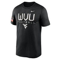 Men's Nike  Black West Virginia Mountaineers 2024 Military Appreciation Legend Performance T-Shirt