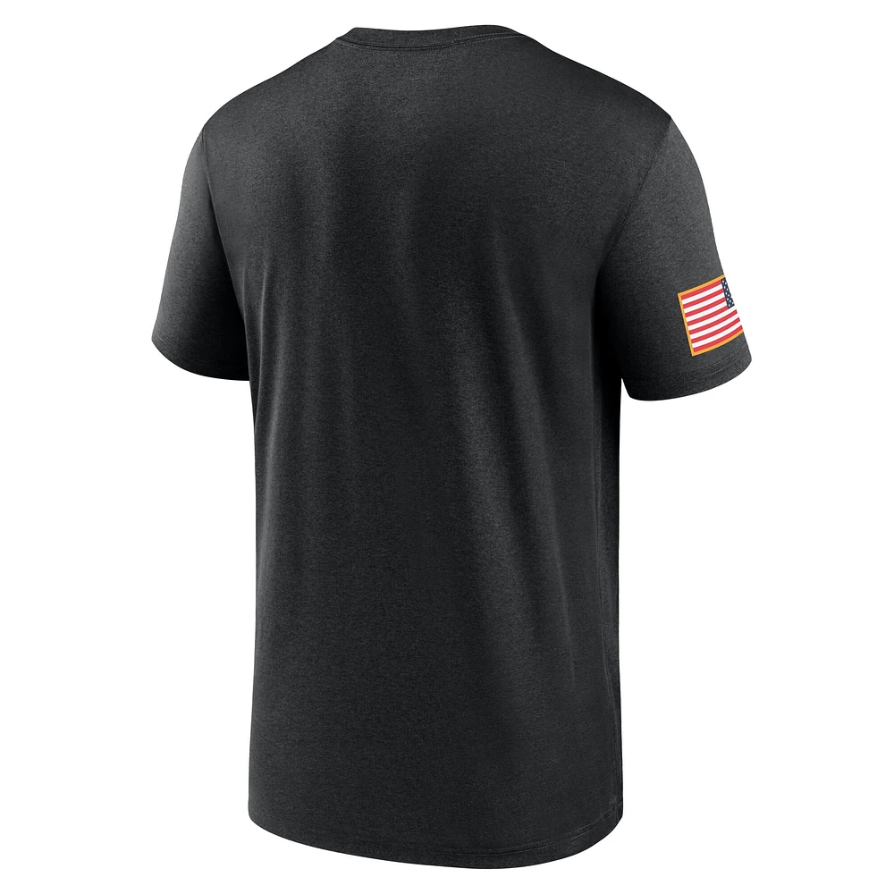 Men's Nike  Black West Virginia Mountaineers 2024 Military Appreciation Legend Performance T-Shirt