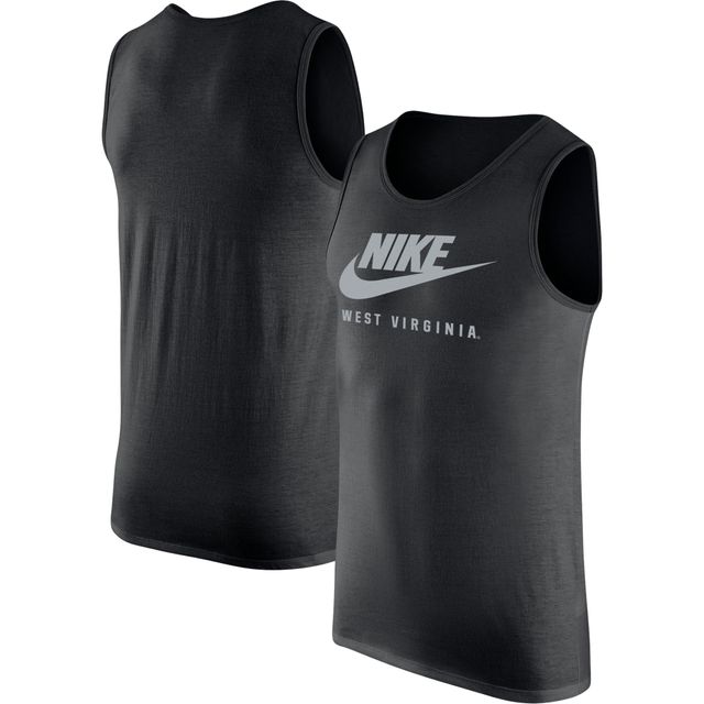 Débardeur à encolure dégagée Nike West Virginia Mountaineers Futura Performance pour homme - Noir