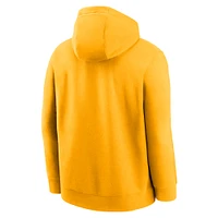 Sweat à capuche en polaire Nike Gold West Virginia Mountaineers Legacy Logo Club pour homme