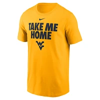 T-shirt Nike doré pour hommes des Mountaineers de Virginie-Occidentale Local Ultimate Chant