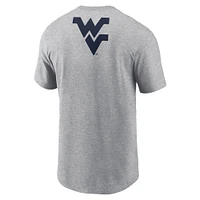 Men's Nike Heather Gray West Virginia Mountaineers Campus 2-Hit Primary Mascot T-Shirt