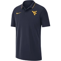 Polo Performance Nike West Virginia Mountaineers 2023 Coaches pour Homme - Bleu Marine