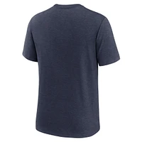 Men's Nike Navy West Virginia Mountaineers Arch Over Logo Tri-Blend T-Shirt