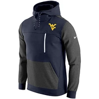 Men's Nike Navy West Virginia Mountaineers AV-15 2.0 Slim Fit Pullover Hoodie