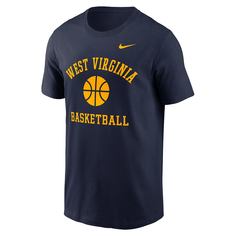 Men's Nike Navy West Virginia Mountaineers Basketball Icon T-Shirt