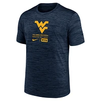 Men's Nike  Navy West Virginia Mountaineers Campus Center Block Velocity Performance T-Shirt