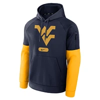 Men's Nike Navy West Virginia Mountaineers Fitness Performance Pullover Hoodie