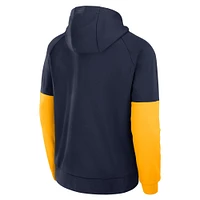 Men's Nike Navy West Virginia Mountaineers Fitness Performance Pullover Hoodie