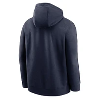 Men's Nike Navy West Virginia Mountaineers Legacy Foundational Two-Hit Club Performance Pullover Hoodie