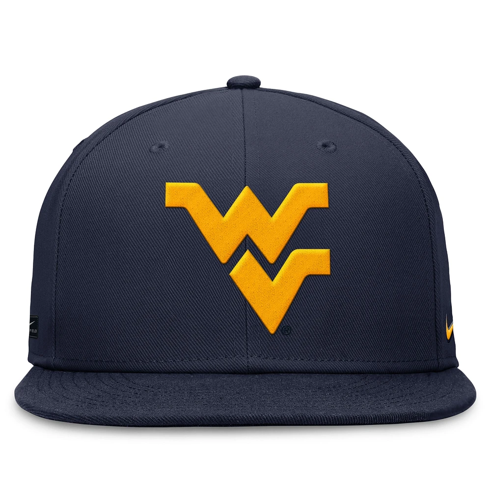 Men's Nike Navy West Virginia Mountaineers On-Field Pro Fitted Hat
