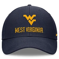 Men's Nike Navy West Virginia Mountaineers Primetime Rise Adjustable Hat