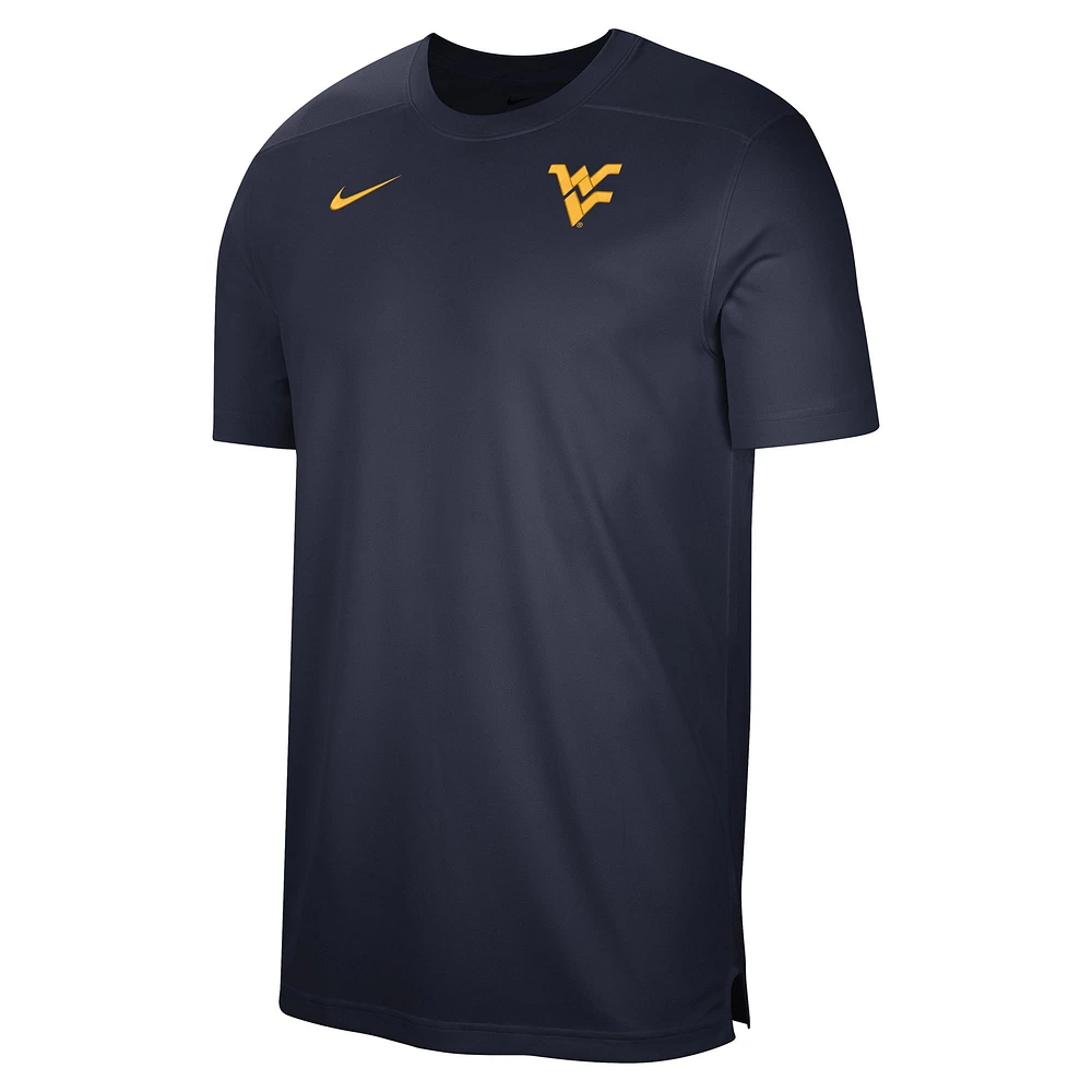 Haut de performance Nike West Virginia Mountaineers Sideline Coaches pour homme - Bleu marine