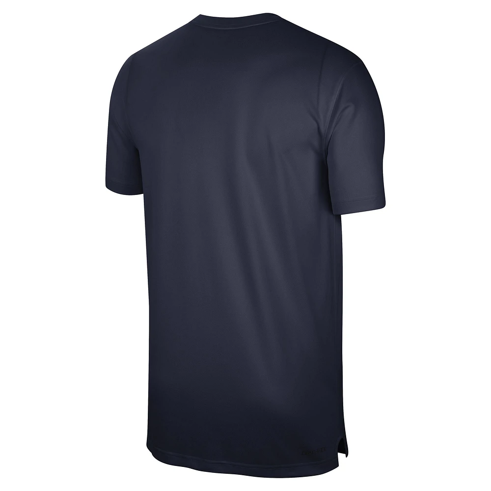 Haut de performance Nike West Virginia Mountaineers Sideline Coaches pour homme - Bleu marine