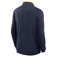 Men's Nike  Navy West Virginia Mountaineers Victory Performance Half-Zip Top