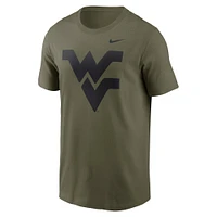 Men's Nike Olive West Virginia Mountaineers 2024 Military Appreciation Tonal Logo Performance T-Shirt
