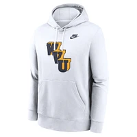 Men's Nike White West Virginia Mountaineers Legacy Logo Club Fleece Pullover Hoodie