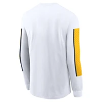 Men's Nike White West Virginia Mountaineers Local Spirit Slogan Long Sleeve T-Shirt