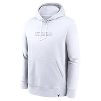 Sweat à capuche Nike West Virginia Mountaineers Statement Wordmark Lockup pour homme blanc