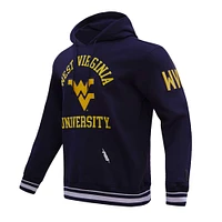 Men's Pro Standard Navy West Virginia Mountaineers Classic Stacked Logo Pullover Hoodie