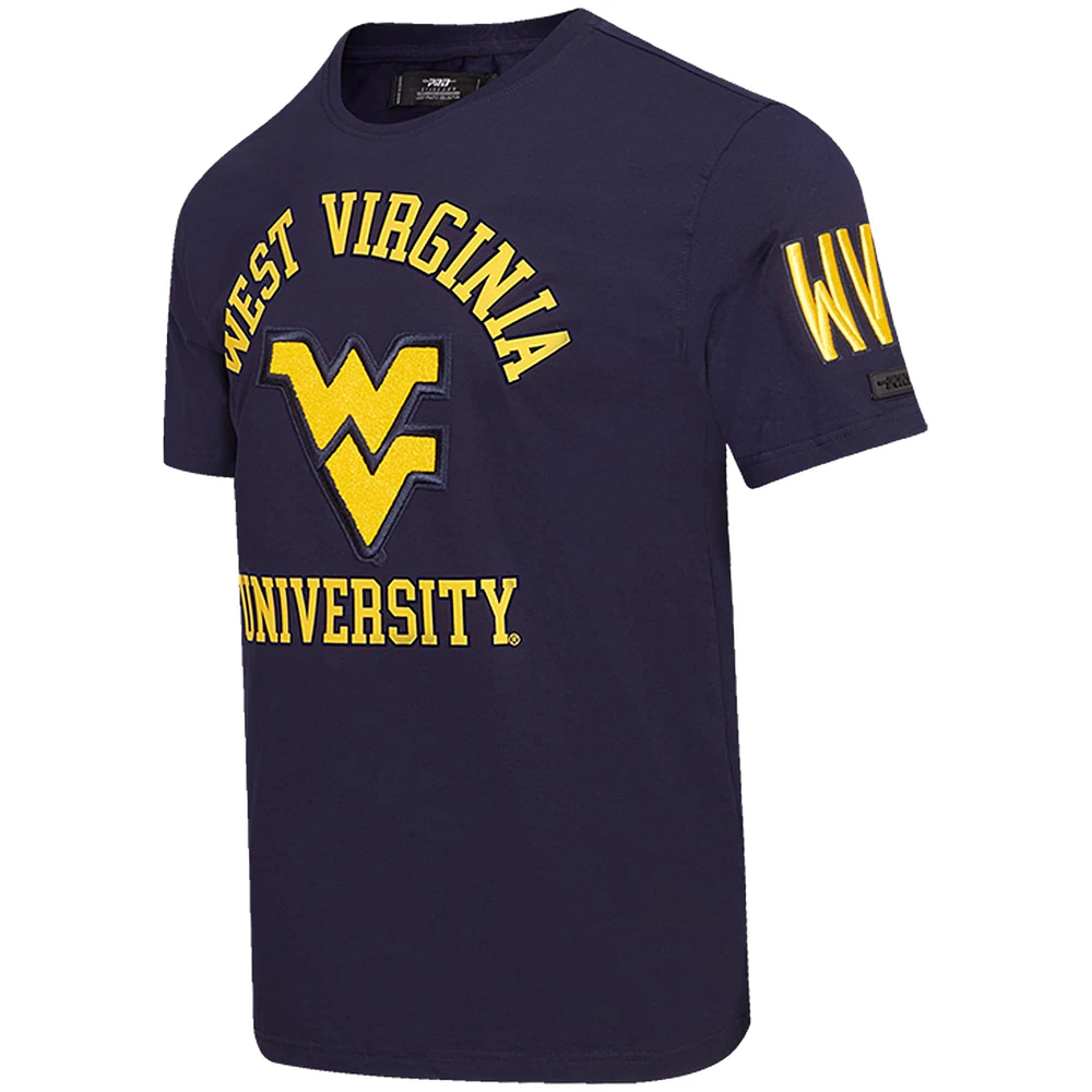 Men's Pro Standard Navy West Virginia Mountaineers Classic Stacked Logo T-Shirt