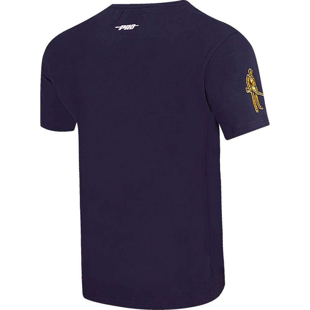 Men's Pro Standard Navy West Virginia Mountaineers Classic Stacked Logo T-Shirt